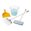 Ecoiffier schoonmaak trolley blauw - 5dlg.