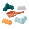 Forme di sabbia del castello ecoffier con scoop, 5dlg.