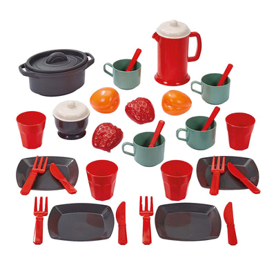 Ecoiffier 100% Chef Dining Set con parques infantiles, 34dlg.