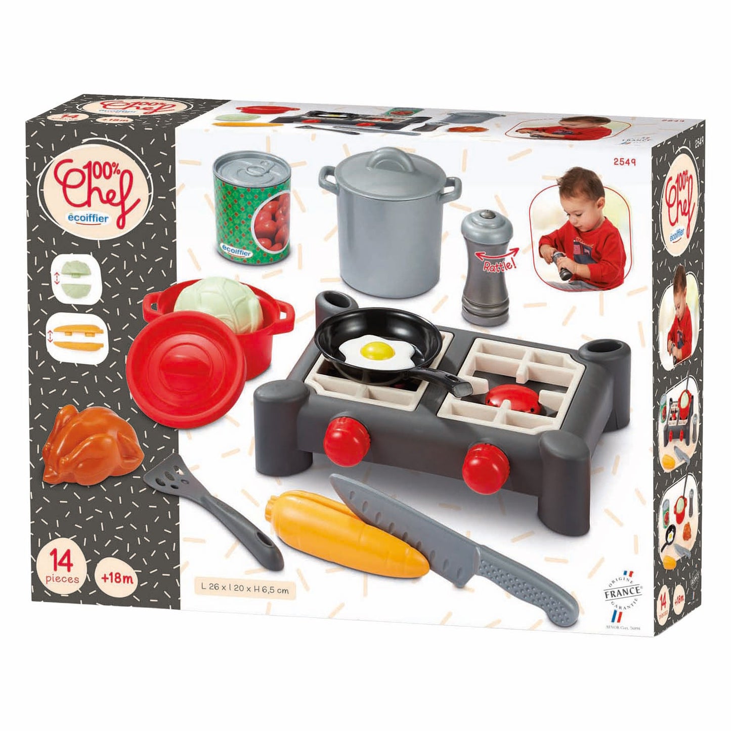 Fornello da chef Ecoiffier 100% - 14 pz.