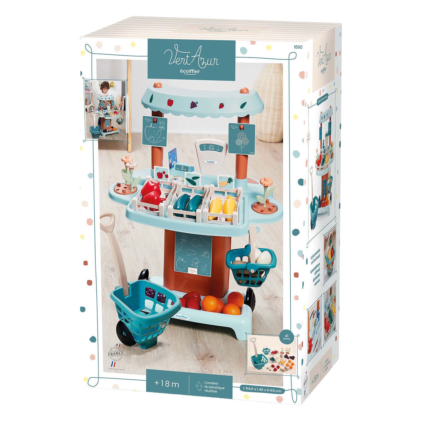 Bancarella del mercato Ecoiffier - 41 pz.