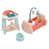 Habitación infantil Ecoiffier 3 en 1 con muñeco - 8 piezas.