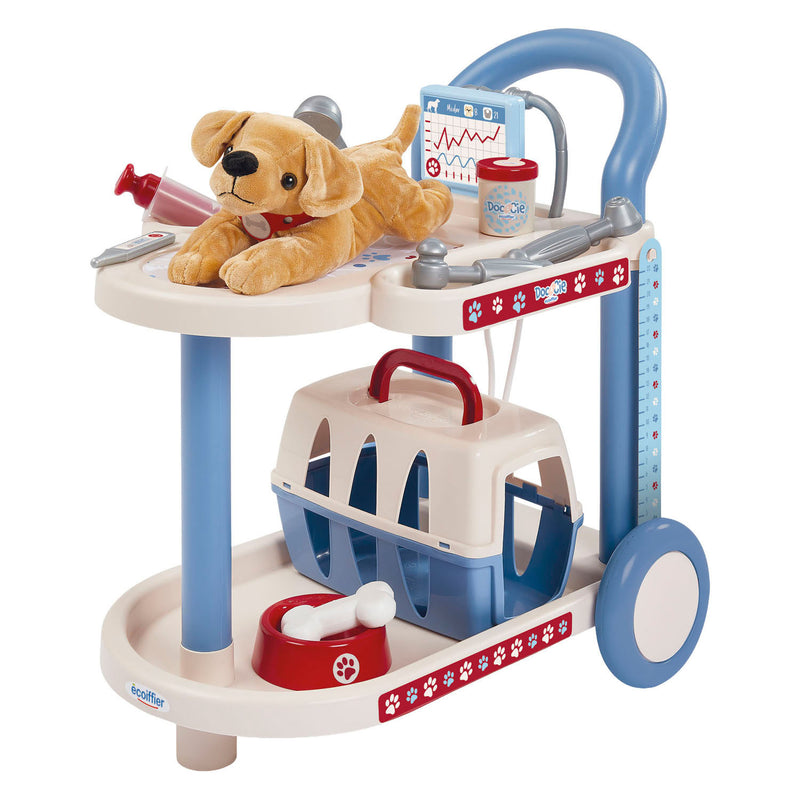 Carrello ecoiffier doc cie veterinari con cane - 14 pz.