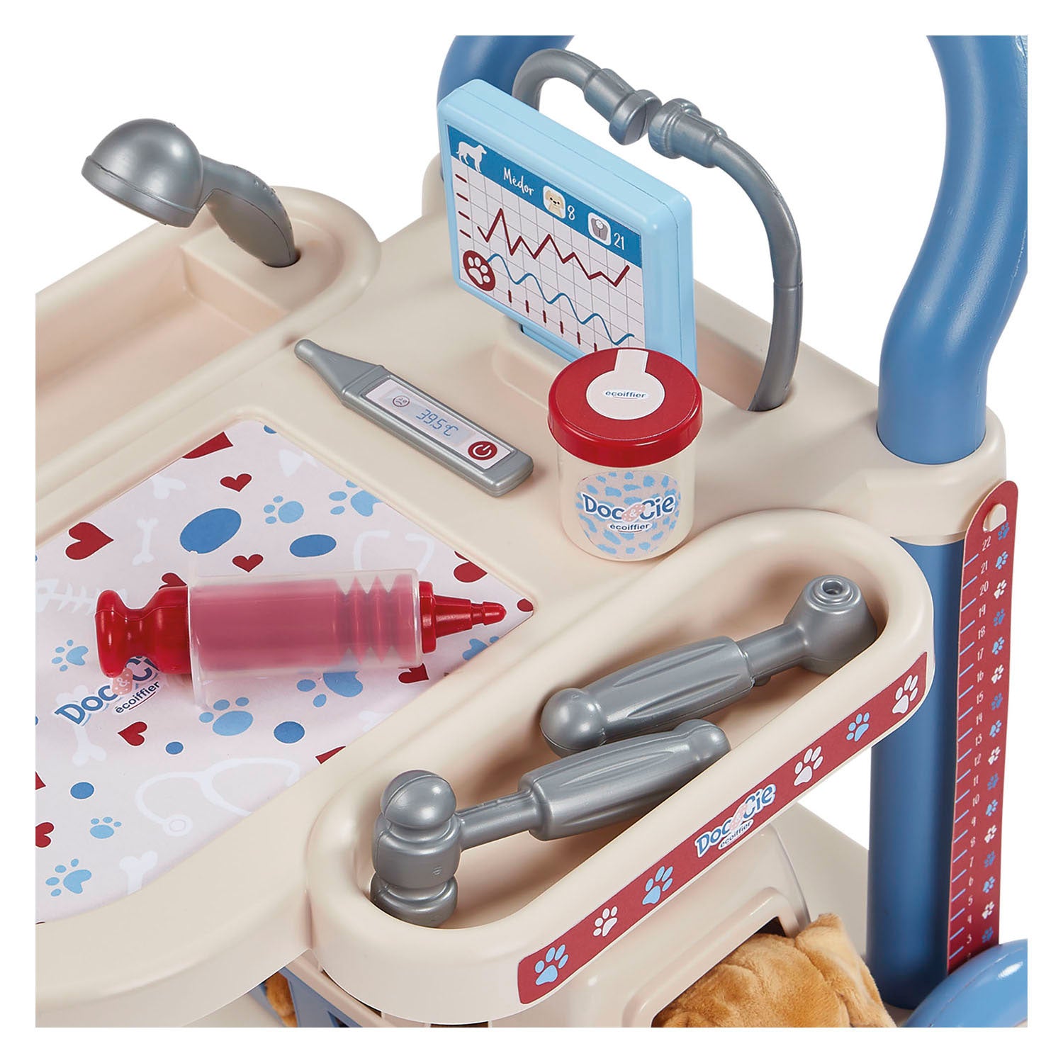 Carrello ecoiffier doc cie veterinari con cane - 14 pz.