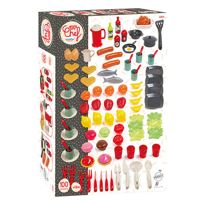Set de comida y vajilla Ecoiffier - 100uds.