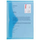 Carpeta documentos od pp 180g m2 a4 33.5x23.5cm azul.100 hojas etiqueta pulsador