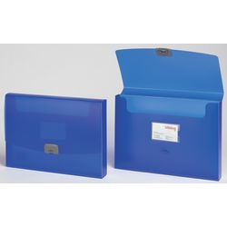Cartelle porta documenti office depot pp a4 33,5x24 cm blu chiusura a clip 250 fogli