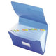 Cartella portadocumenti opp 180g m2 a4 33x24cm blu chiusura con elastico linguette 13 scomparti