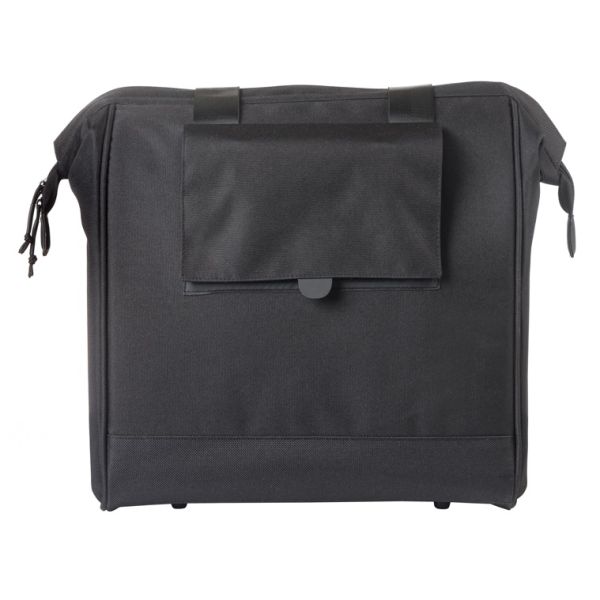 Borsa Basil grande shopper per biciclette nera | ganci mik | 23 l