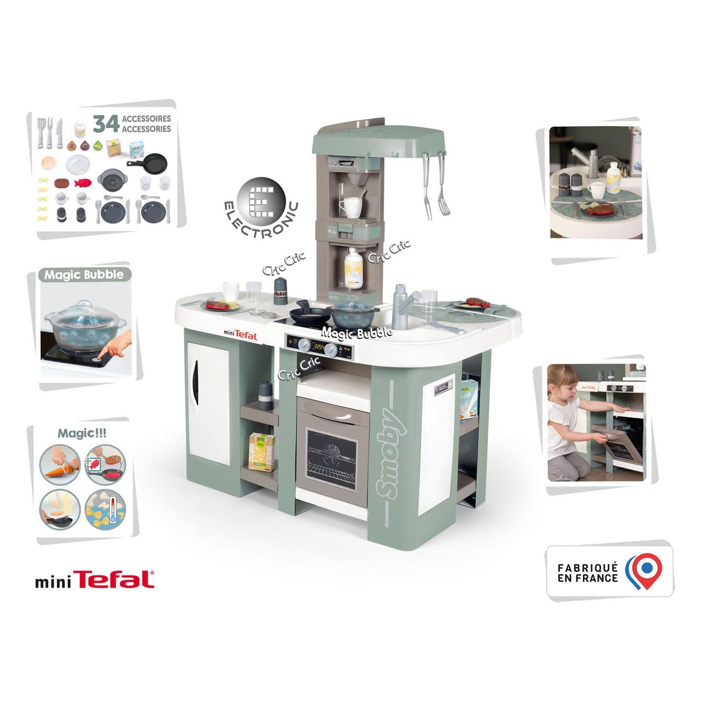 Smoby Tefal Studio Bubbel Kitchen xl 34dlg.