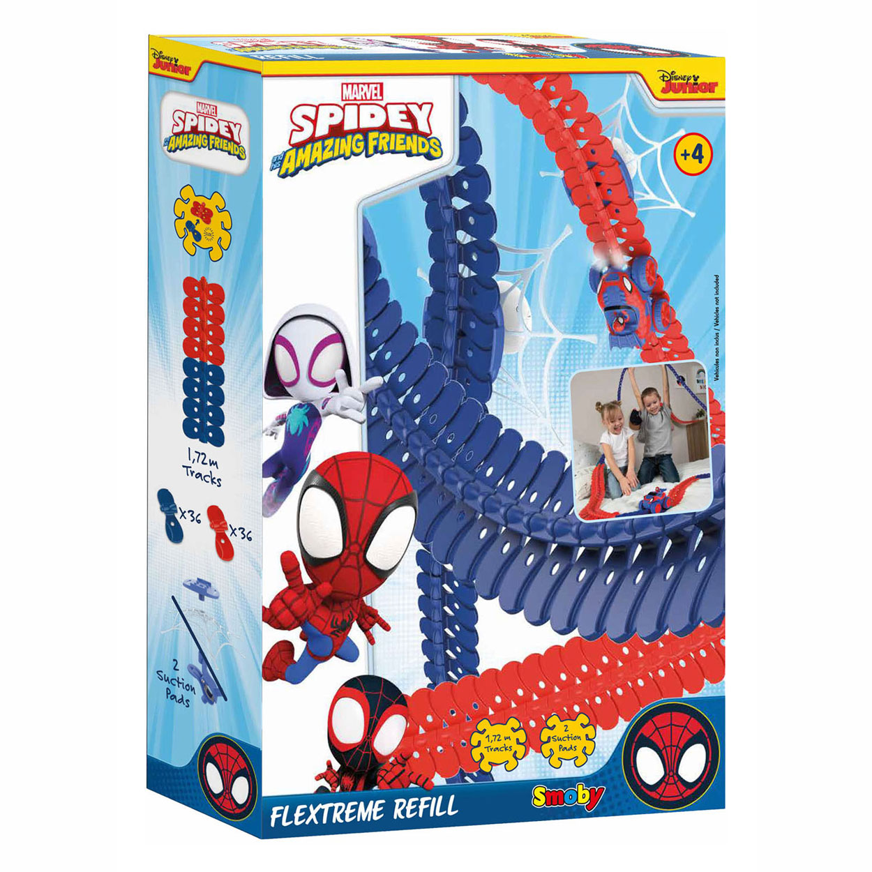 Smoby Spidey Amazing Friends Flextreme Race Track Expansion Set, 72dlg.