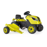 Smoby farmer xl traptractor met trailer groen - afbeelding 1
