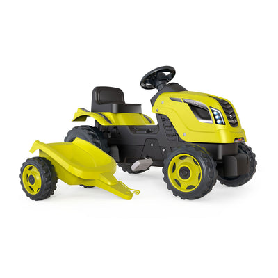 Smoby Farmer XL STEPTRATOR con Trailer Green