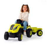 Smoby farmer xl traptractor met trailer groen - afbeelding 4