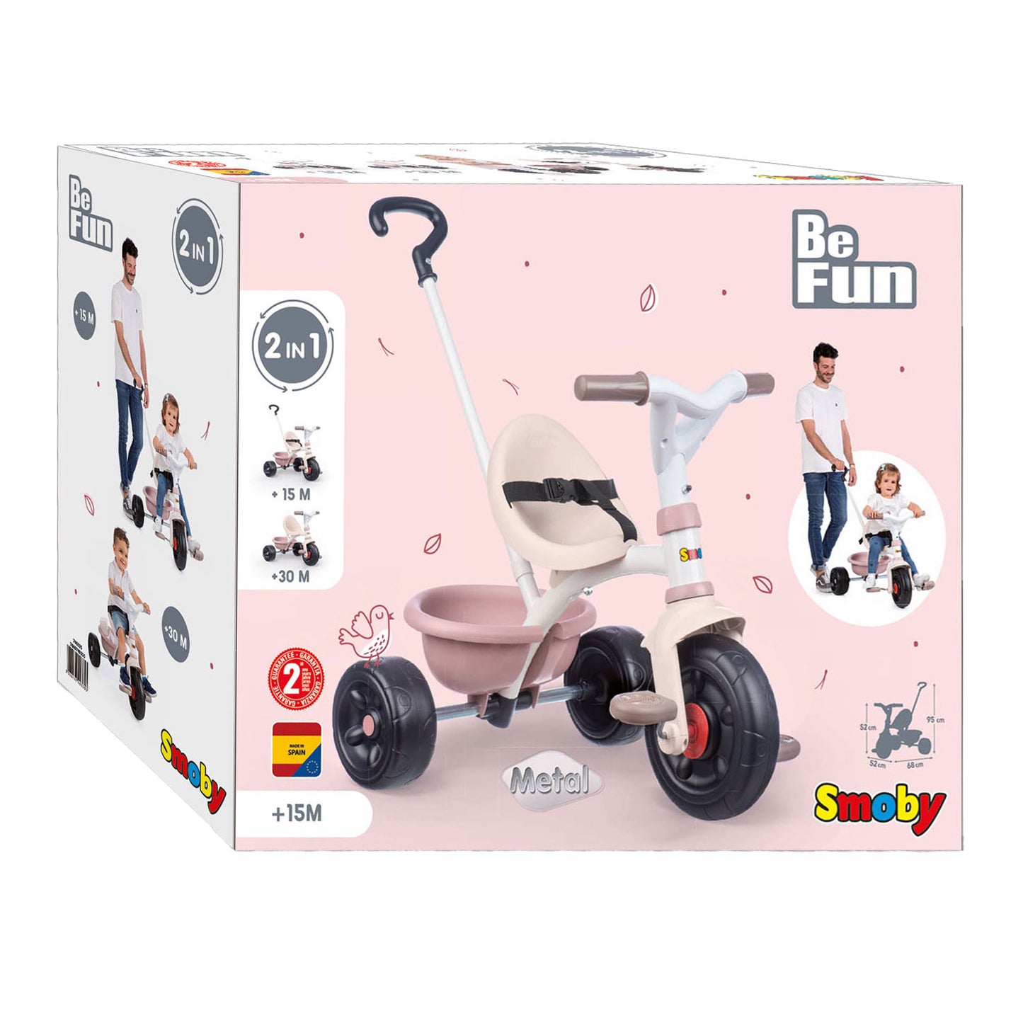 Smoby be fun driewieler roze