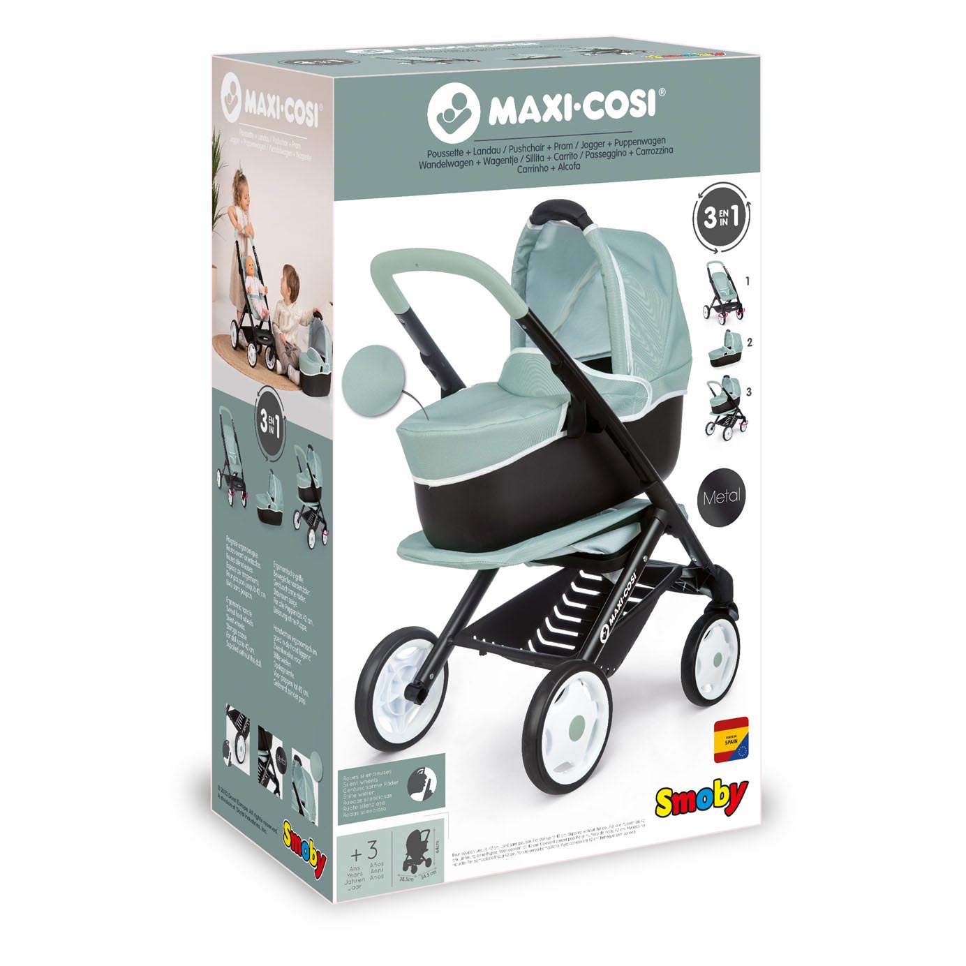 Smoby - Maxi-Cosi Poppenwagen Sage 3in1