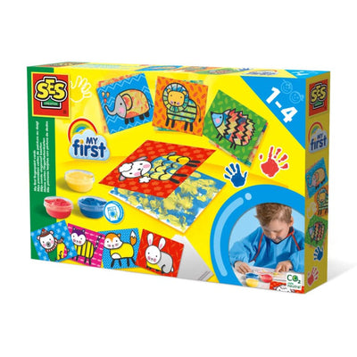 Ses mis primeras tarjetas de pintura con los dedos