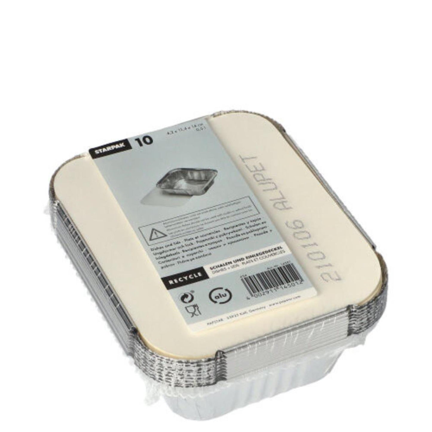 Papstar cuencos aluminio 0,5l 10uds