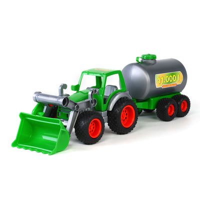Cavallino tractor met voorlader en tanker
