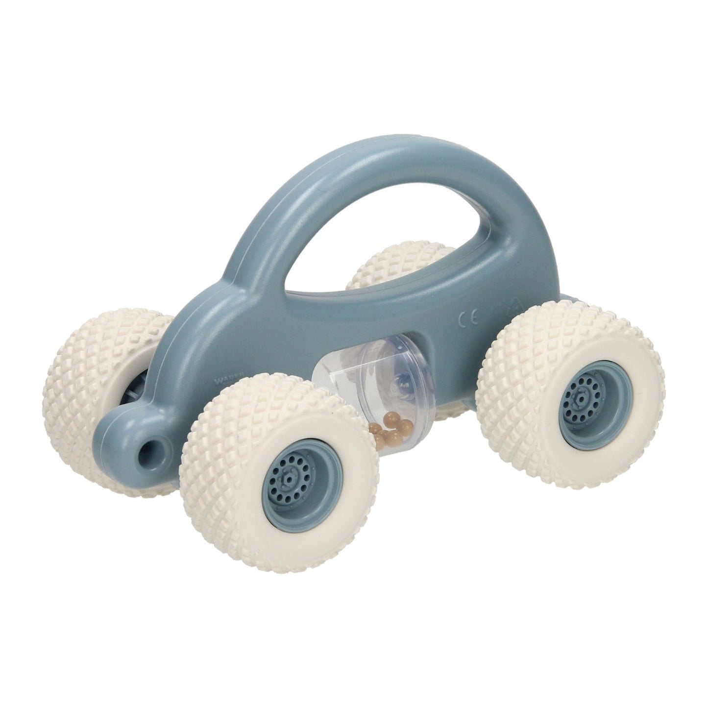 Cavallino macchinina per bambini con sonaglio - blu pastello