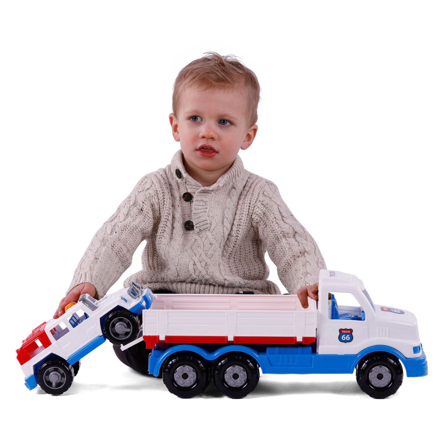 Cavallino Toys Cavallino XL Torpedo Truck con Jeep, 46.6 cm