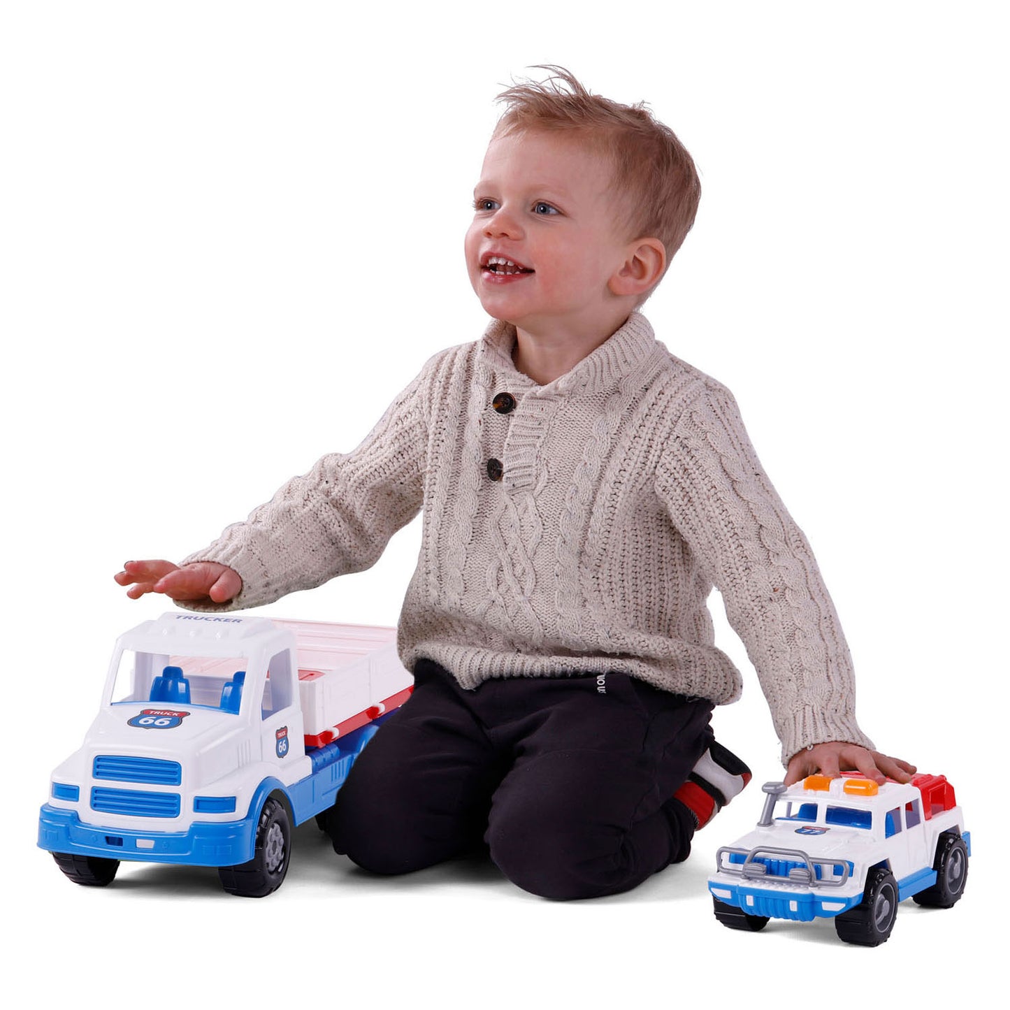 Cavallino Toys Cavallino XL Torpedo Truck con Jeep, 46.6 cm