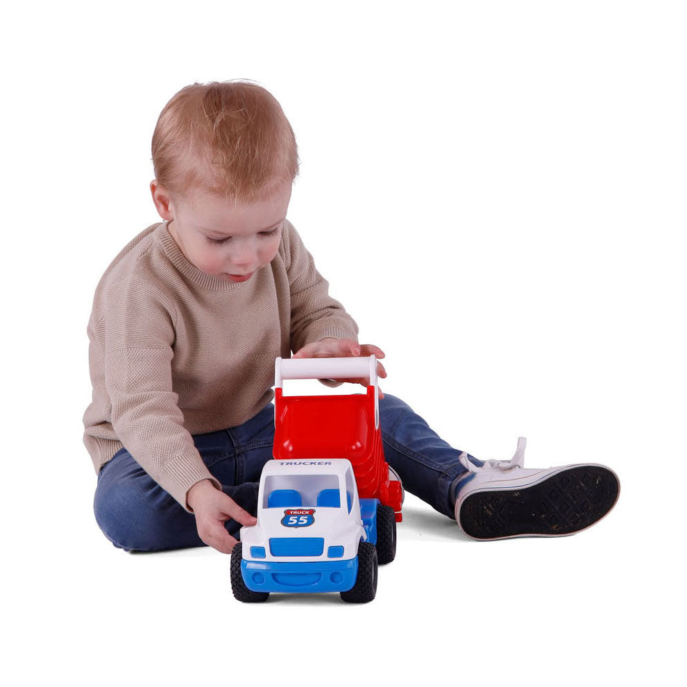Cavallino Toys Cavallino Grip Kiepvrachtwagen con pneumatici in gomma, 26 cm