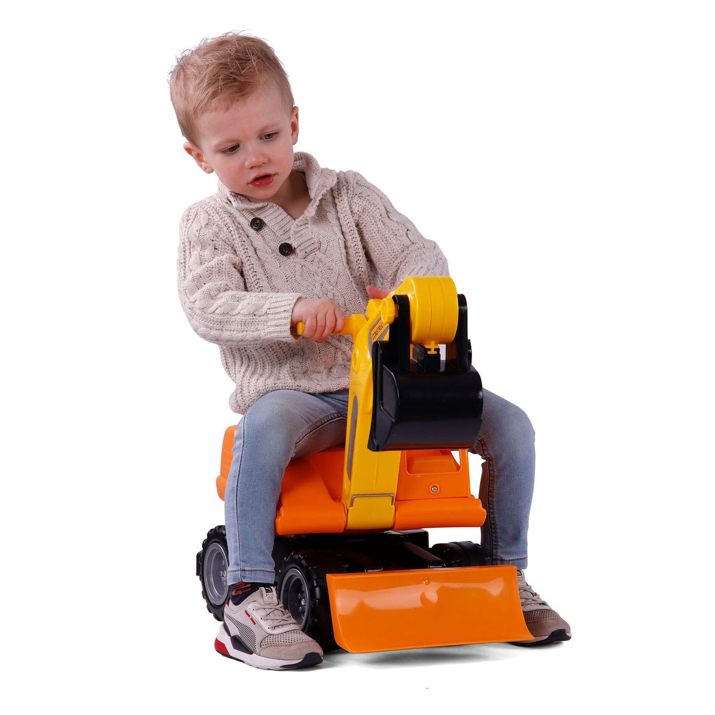 Cavallino Toys Cavallino Mega Excavator Walking Car Orange, 79 cm