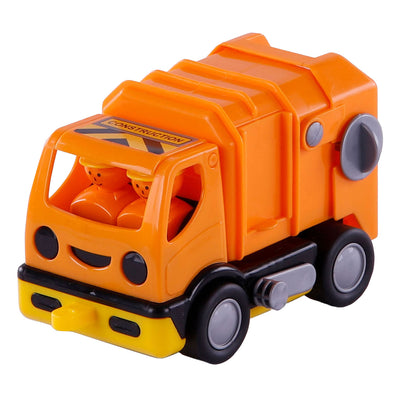 Cavallino Toys Cavallino Mijn Eerste Vuilniswagen Oranje, 19cm