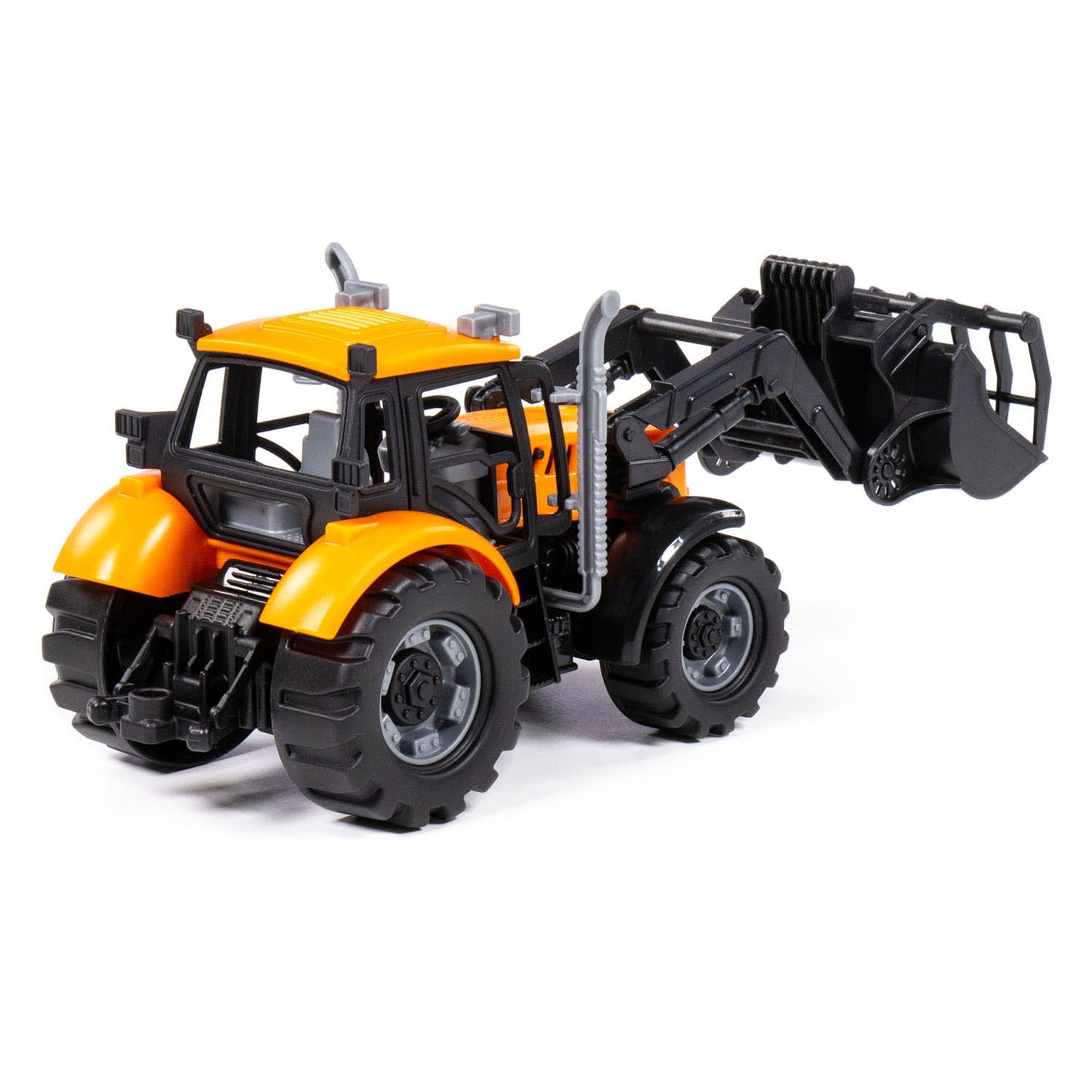 Cavallino Toys Tractor Cavallino con cargador amarillo, escala 1:32