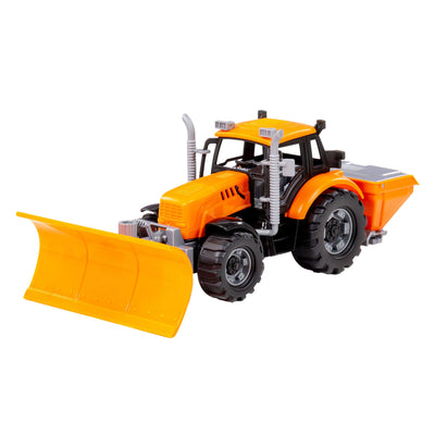 Cavallino Toys Tractor Cavallino con arado de nieve amarillo, escala 1:32