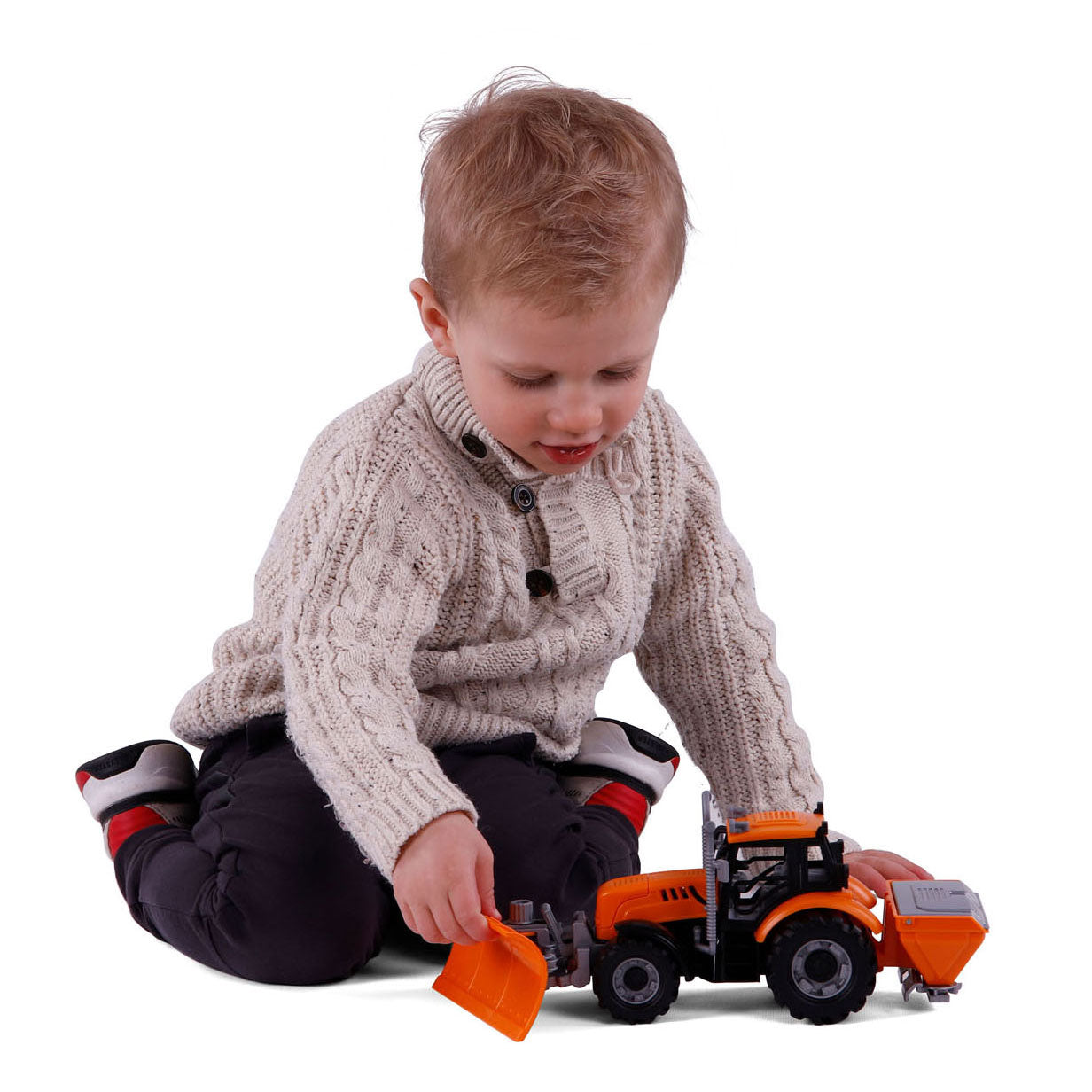 Cavallino Toys Cavallino Tractor con Giallo Plow Snow, Scala 1:32