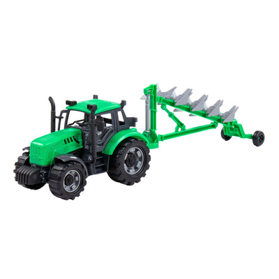 Cavallino Toys Tractor Cavallino con Ploeg Green, Escala 1:32