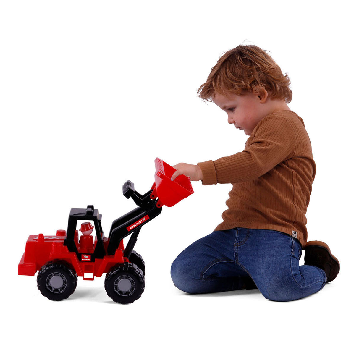 Cavallino mammoet graafmachine met speelfiguur, 42,5cm