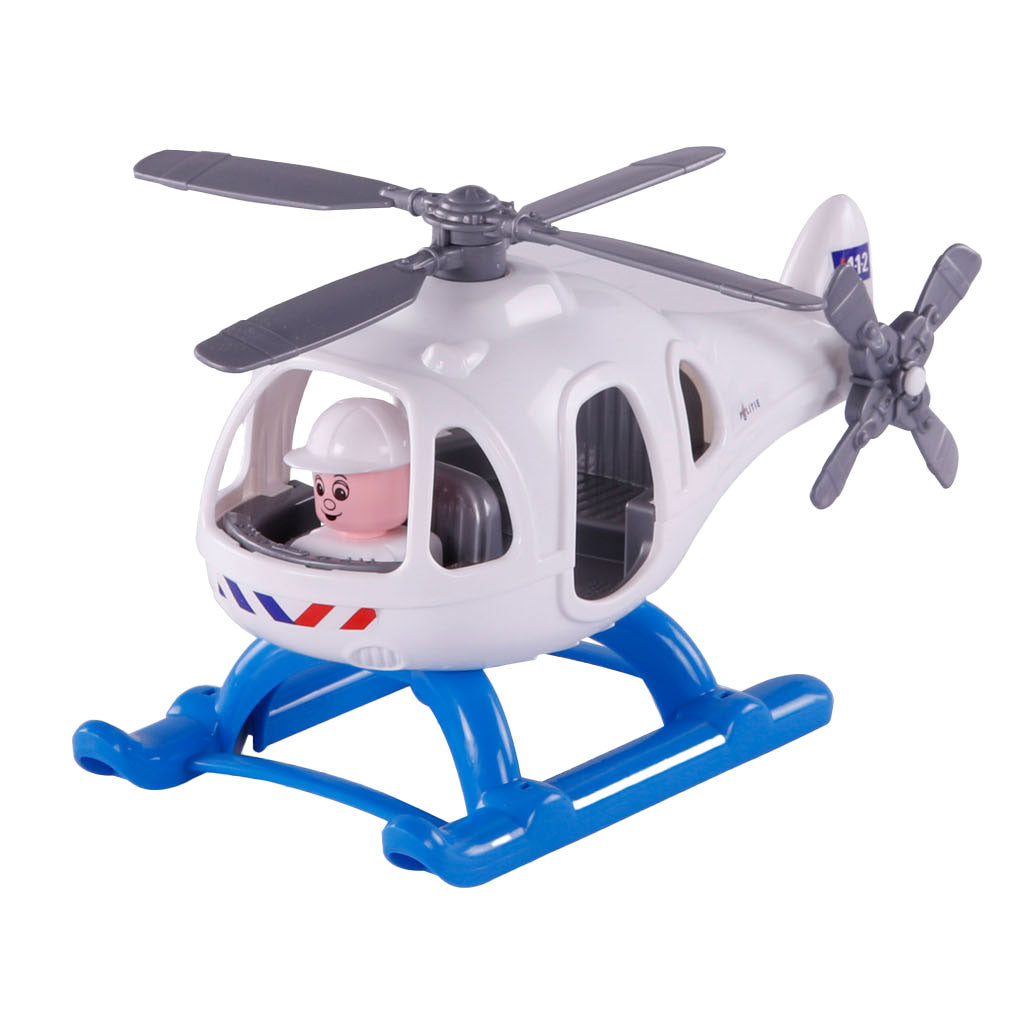 Cavallino Toys Elicottero della polizia Cavallino con figura da gioco, 29,5 cm