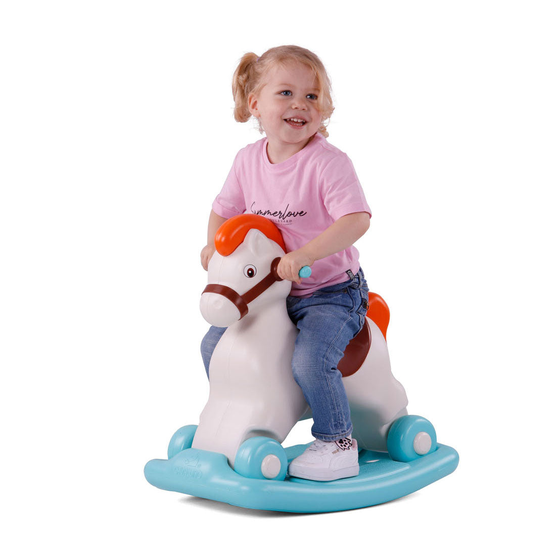 Cavallino safari schommelpaard en loopauto