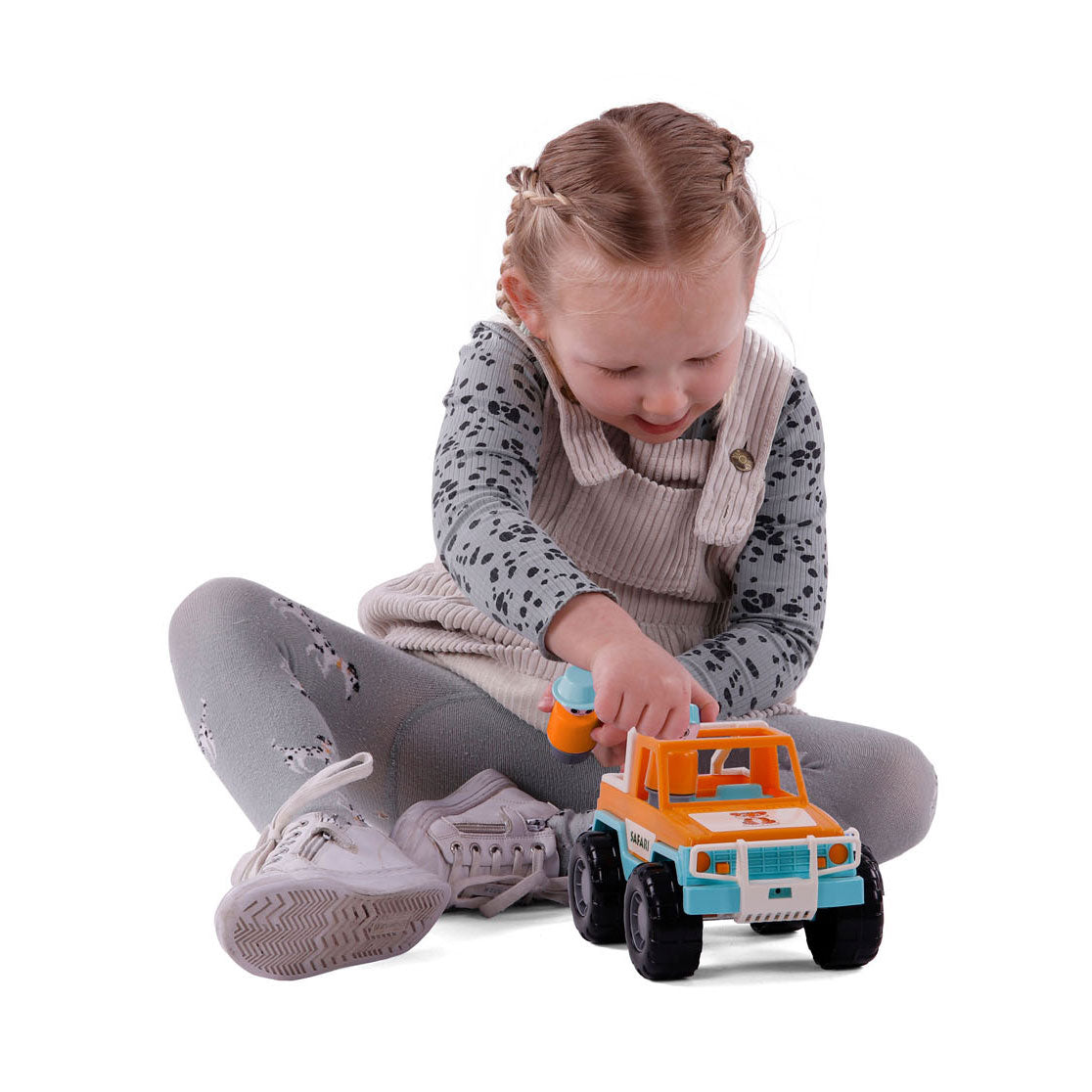 Cavallino Toys Cavallino Jeep Oranje con 2 figuras de juego