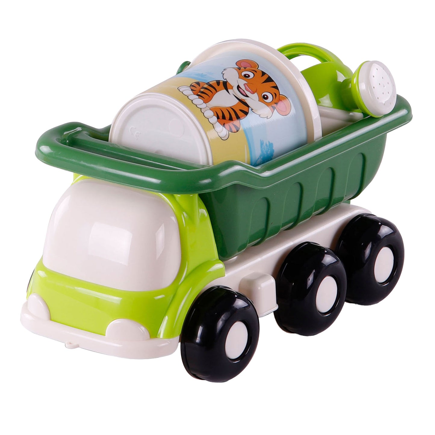 Cavallino Toys Cavallino Beach Kiepwagen con set set verde, 5dlg.