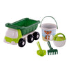 Cavallino Toys Cavallino Beach Kiepwagen con set set verde, 5dlg.