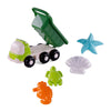 Cavallino Toys Cavallino Beach Kiepwagen con 4 forme di sabbia verde