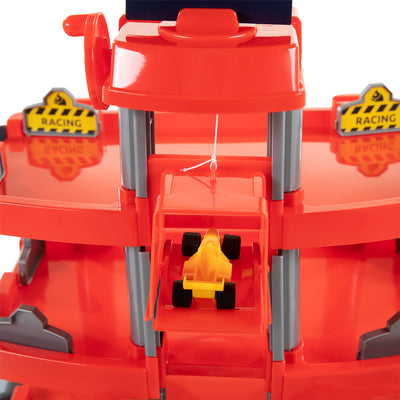 Cavallino Toys Cavallino Racing Parking Garage Red con 4 piani e auto da gioco