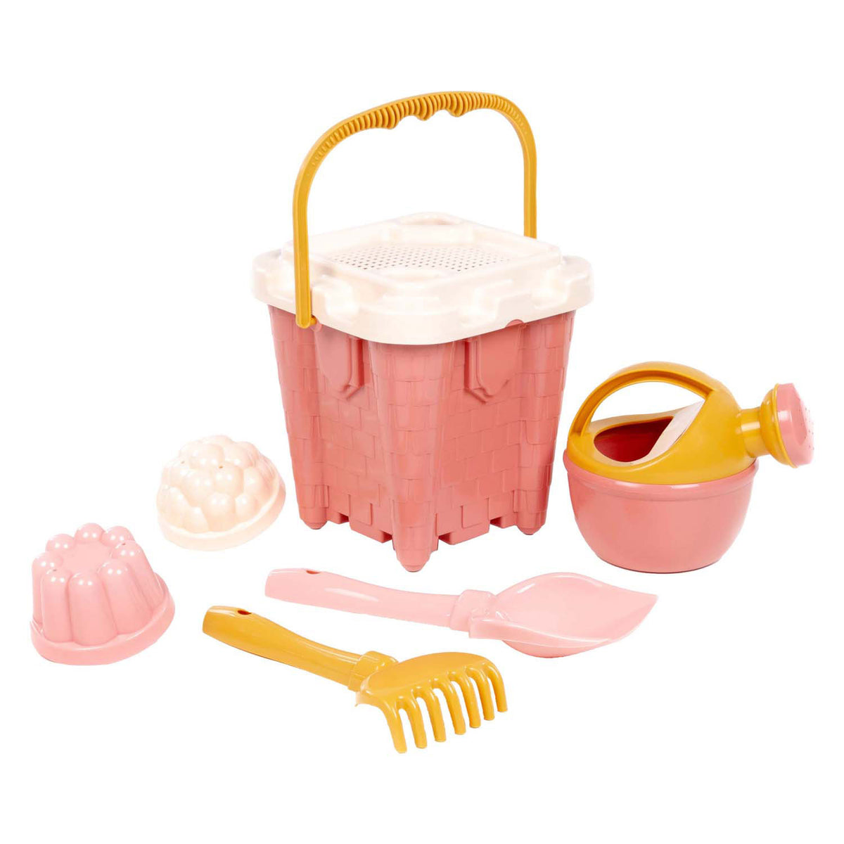 Cavallino castle pink bucket set, 7 pieces.