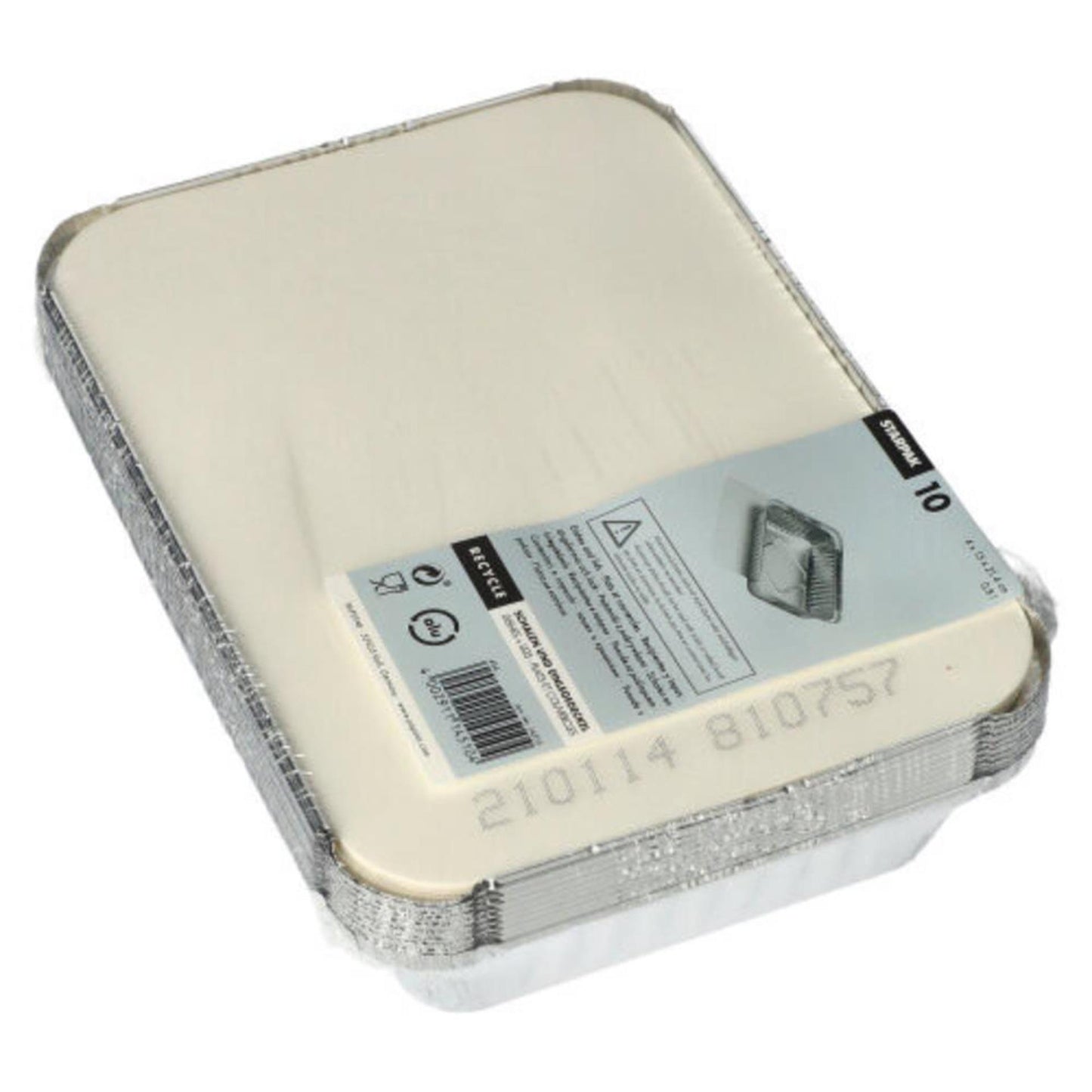 Papstar bandejas aluminio+dks 21x15x3 10uds