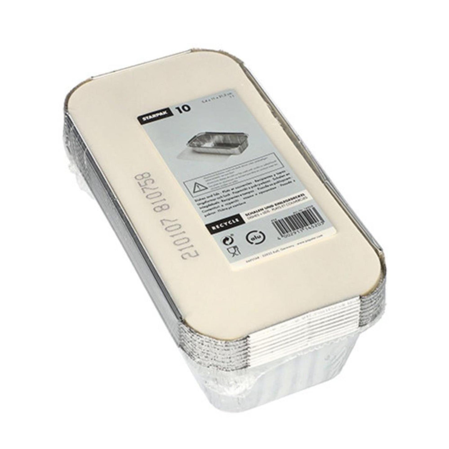 Ciotole Papstar in alluminio 1lt con coperchio10 pz