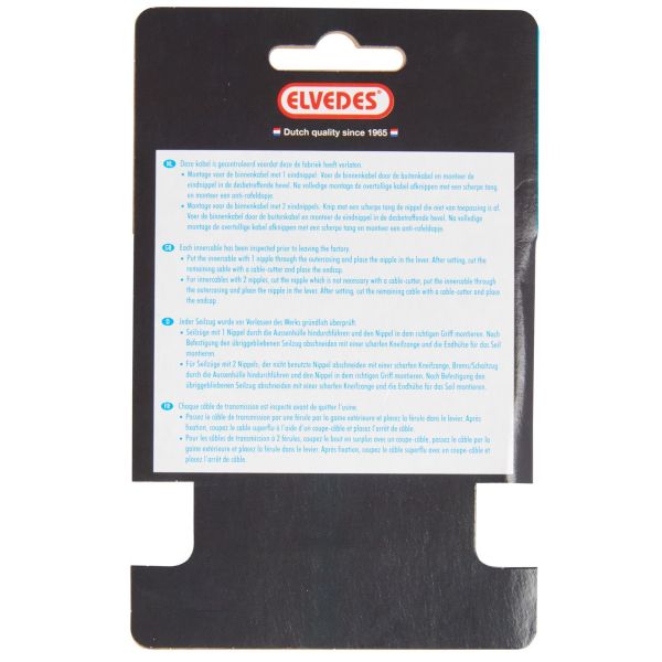 Elvedes Rem Binnenkabel 900mm 1 × 19 Galvanizzato Ø1,5 mm con Ø7 Ø7 × 6mm