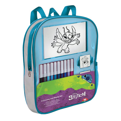 Zaino multiprint con francobolli in feltro