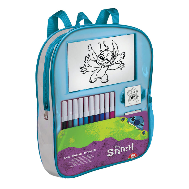 Zaino multiprint con francobolli in feltro