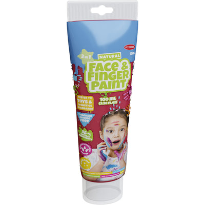 Boti Natural Face Fingerpaint Tube rosso, 100 ml