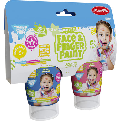 Boti Natural Face Fingerpaint Tube blu e rosa, 2x65ml