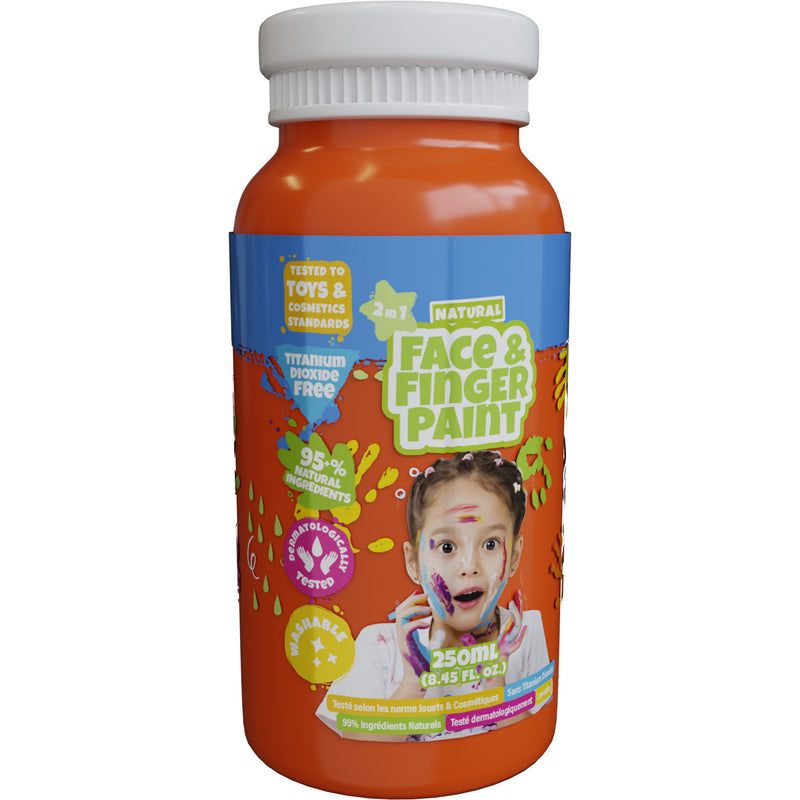 Boti Boti Natural Fingerpaint Bottle Oranje, 250 ml